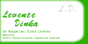 levente dinka business card